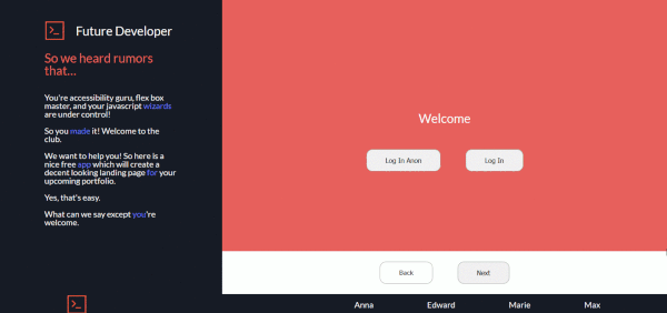 Future Developer Website Creator Project